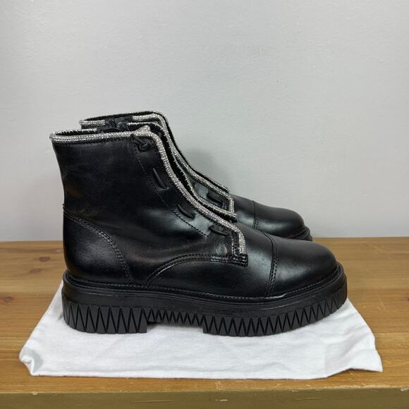 Schutz Amirah Boots in Black Leather Women's Size 9.5 - Picture 5 of 10